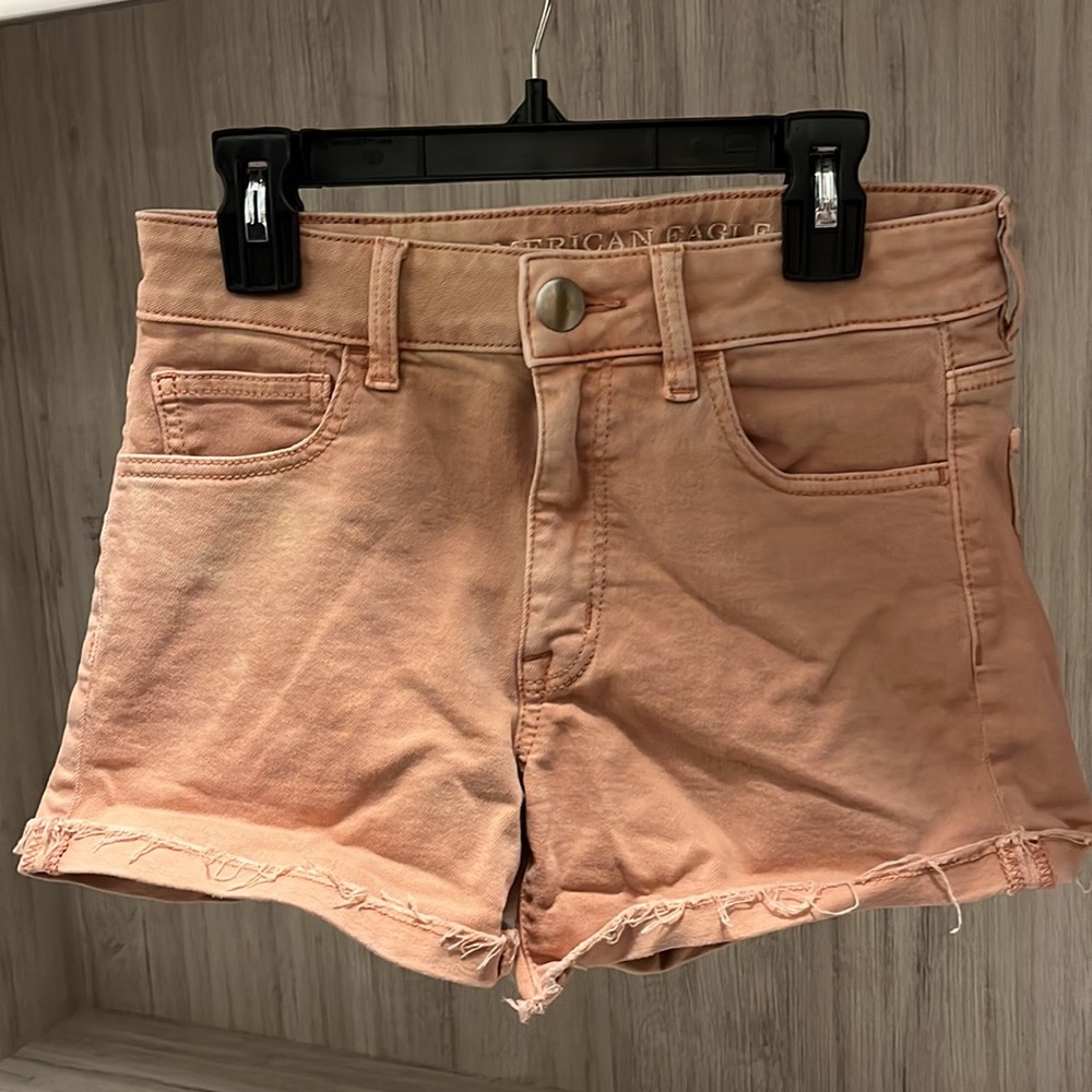 American eagle pink Jean shorts in size 2